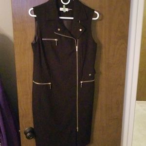 Calvin Klein off-centered zip dress